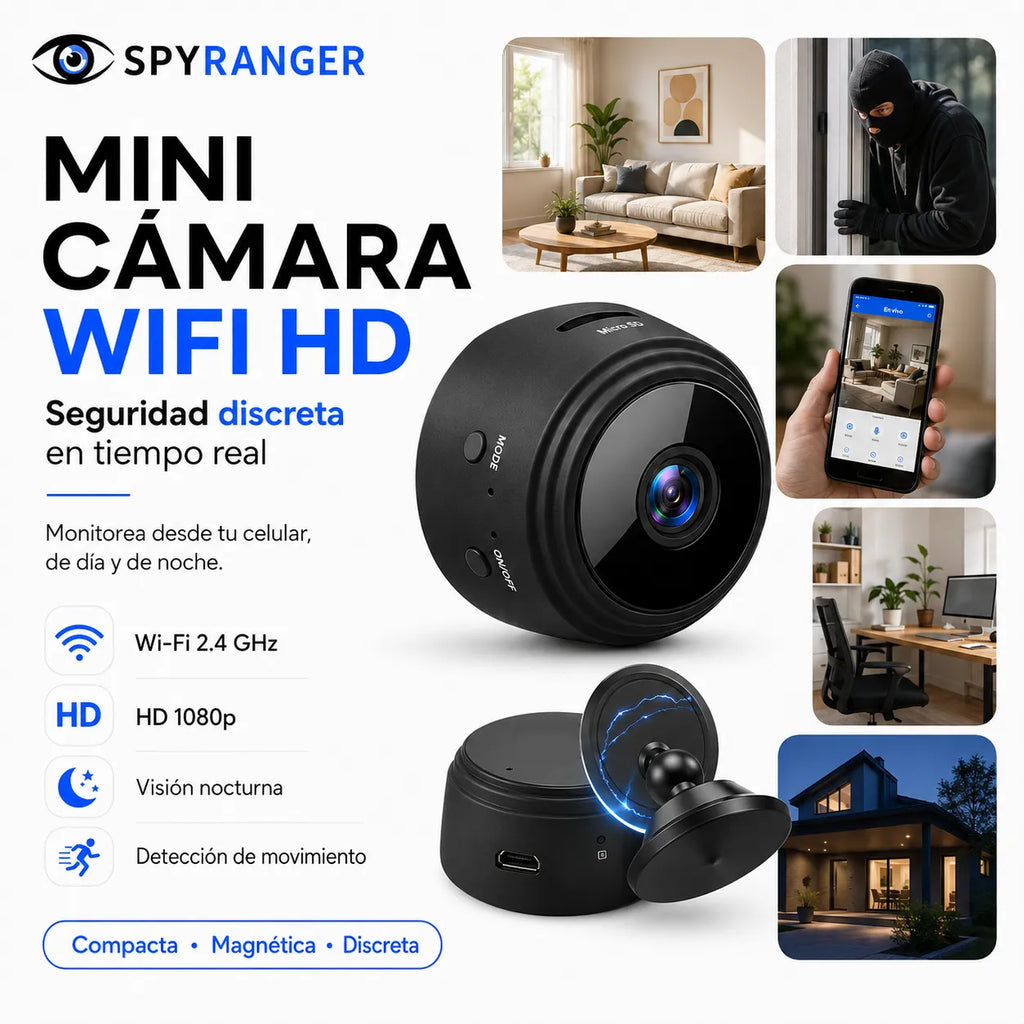PHANTOM X3 mini cámara de seguridad WiFi HD