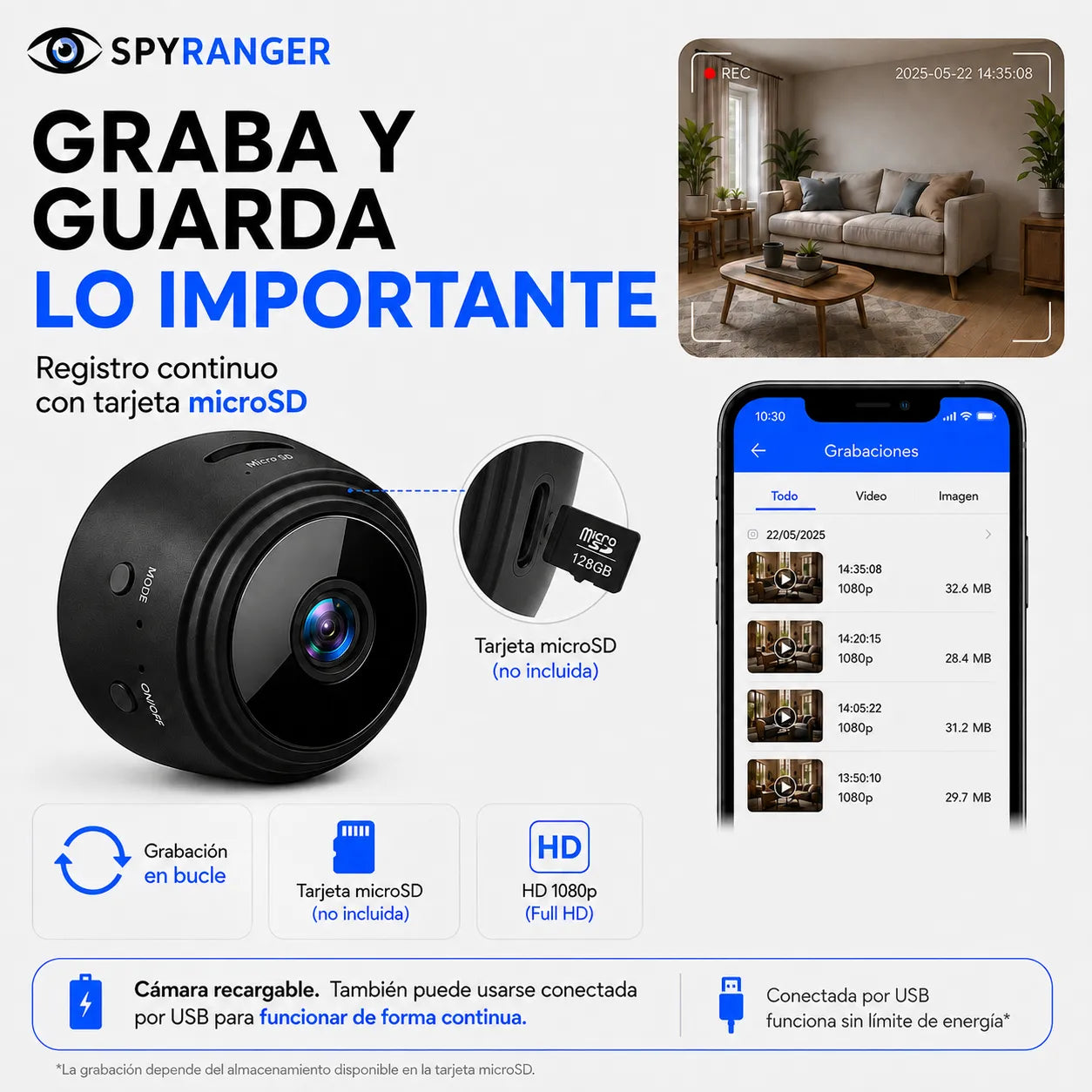 Base magnética con giro de 360 grados