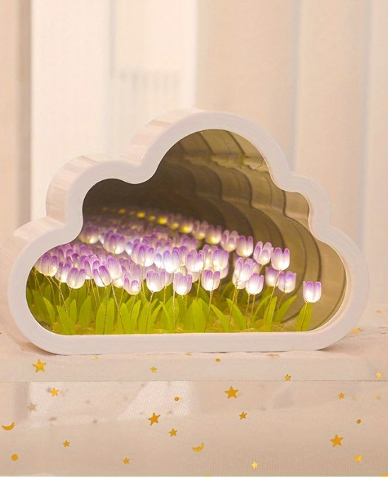 Lampara de tulipanes con luz para regalo